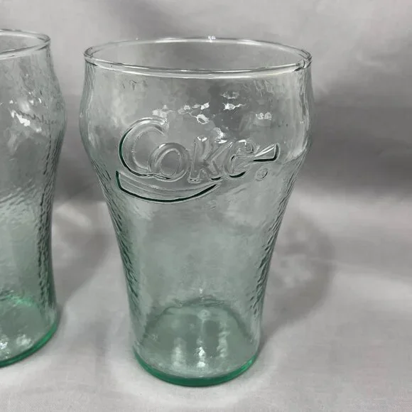 Indiana Glass Classic Coca Cola Coke Oversized Drinkware Glasses Green - Picture 14 of 16